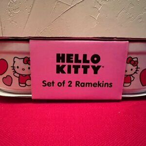 Hello Kitty - Set of 2 Ramekins - Sanrio Licensed - Valentine Theme - New in Box